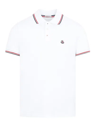 Moncler Ss Polo T-shirt In White