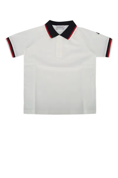 Moncler Kids' Ss Polo In White