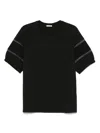 Moncler T-shirt In Cotone Nero Donna