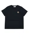 Moncler Kids Ss T-shirt Tripack In Black