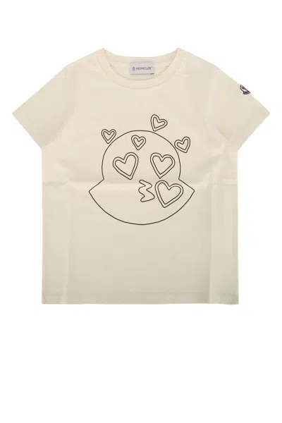 Moncler Kids' Ss T-shirt In Neutral
