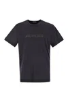 Moncler Logo Crewneck T-shirt In Blue