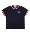 Moncler Tricolor Logo Patch T-shirt In 778