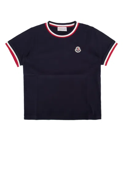 Moncler Kids' Tricolor Logo Patch T-shirt In 778