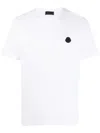 Moncler Vertical-logo Cotton T-shirt In White