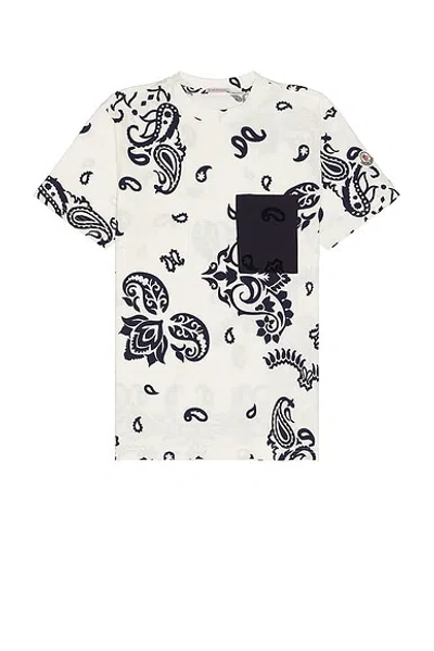 Moncler Ss T-shirt In Bandana Print