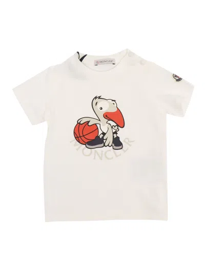 Moncler Babies' Ss T-shirt In Beige