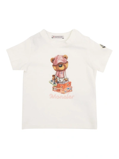 Moncler Babies' Ss T-shirt In Beige