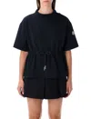 Moncler Casual T-shirt Drawstring Waist In Black