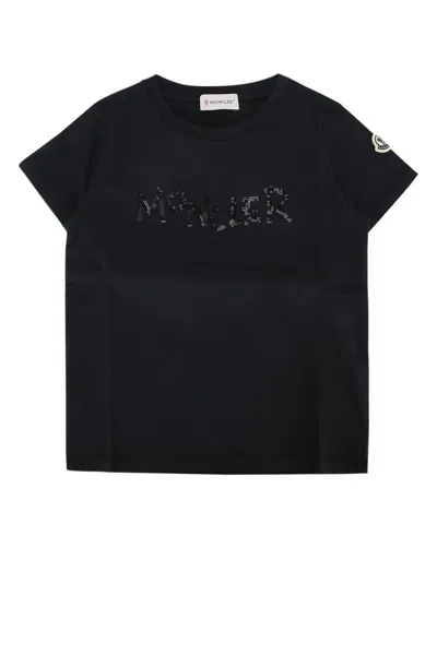 Moncler Kids' Ss T-shirt In Black