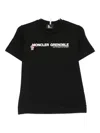 Moncler Contrasting Logo T-shirt In Black