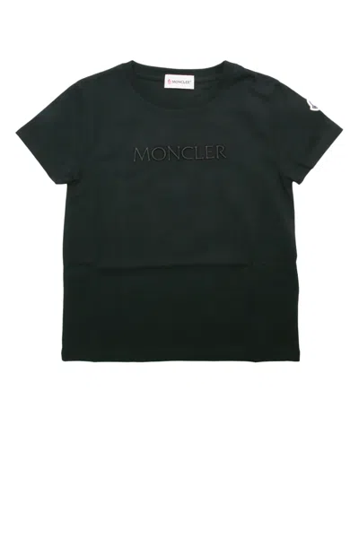Moncler Kids' Ss T-shirt In Black