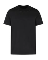 Moncler Black Solid Crew Neck T-shirt In Black