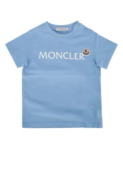 Moncler Kids' Ss T-shirt In Blue