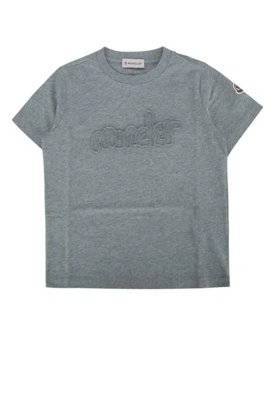 Moncler Kids' Ss T-shirt In Gray