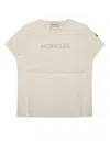 Moncler Kids Ss T-shirt In Neutral