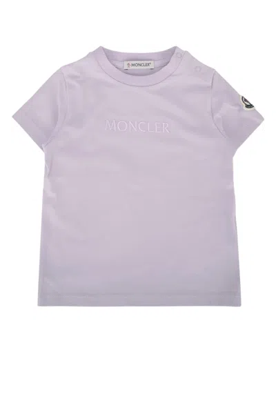 Moncler Kids' Ss T-shirt In Purple