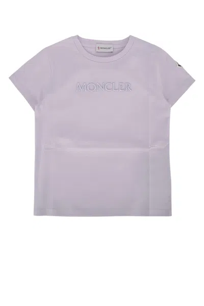 Moncler Kids' Ss T-shirt In Purple