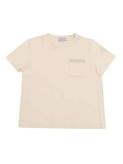 Moncler Kids' Ss T-shirt In White