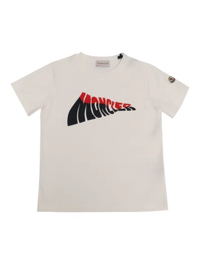 Moncler Kids' Ss T-shirt In White