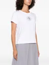 Moncler Embroidered Heart Logo T-shirt In White