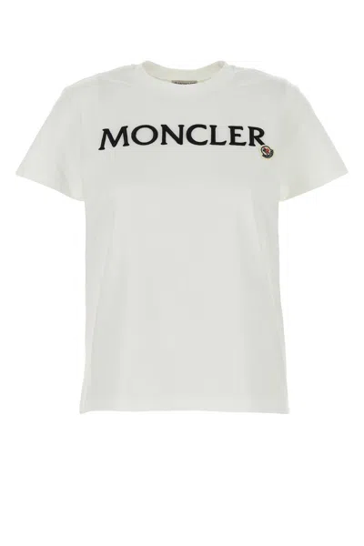 MONCLER MONCLER WHITE COTTON T-SHIRT