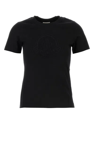 MONCLER MONCLER BLACK COTTON T-SHIRT