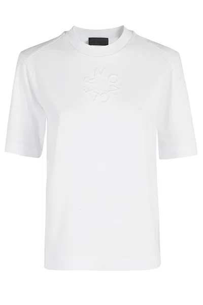 Moncler Ss Tshirt In Bianco