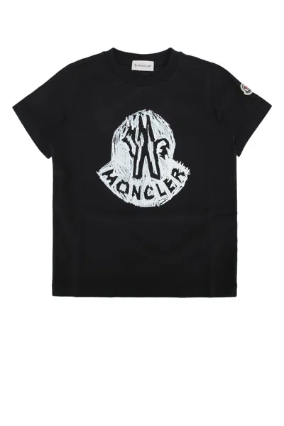 Moncler Kids' Ss T-shirt In Black