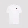 Moncler Short Sleeve Jersey T Shirt Tricolor Collar In Multi