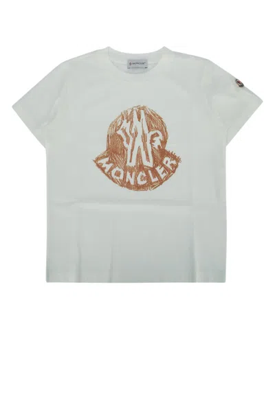 Moncler Kids' Ss T-shirt In White