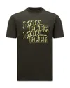 Moncler Stacked Logo Tee In Yellow