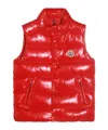 Moncler Stand Collar Cotton Vest In Red