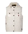 Moncler Stand-collar Cotton Vest In White