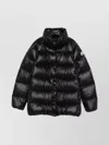 Moncler Stand Collar Short Down Jacket In Black
