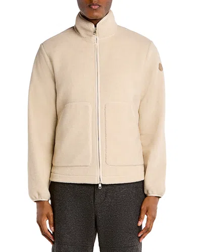 MONCLER STAND COLLAR ZIP CARDIGAN SWEATER
