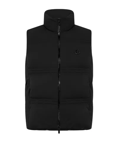 Moncler Stand-collar Quilted Down Vest In Black