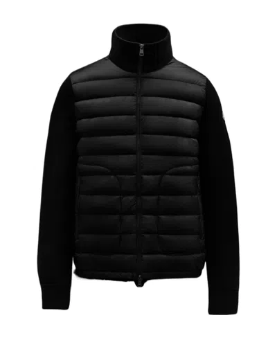 Moncler Padded Wool Cardigan, Men, Black, Size: Xxl