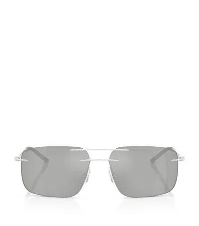 Moncler Steel Doppler Me4003 Sunglasses In Silver