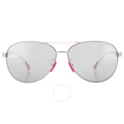 Moncler Steller Smoke Mirror Pilot Unisex Sunglasses Ml0241-h 16c 62 In Metallic