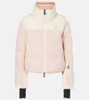 Moncler Pink And Ivory Stennes Down Jacket In Pink