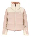 Moncler Pink And Ivory Stennes Down Jacket In Pink