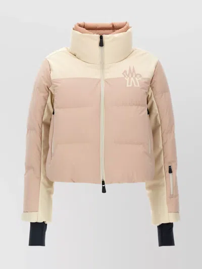 Moncler Pink And Ivory Stennes Down Jacket