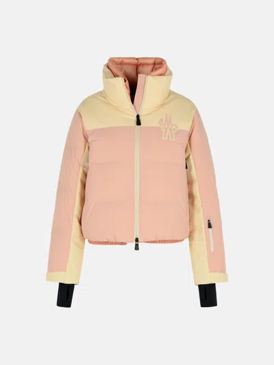 Moncler 'stennes' Pink Polyamide Blend Down Jacket