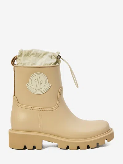 Moncler Kickstream Rain Boots In Sand