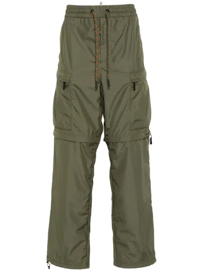 Moncler Straigh-leg Adjustable Trousers In Green
