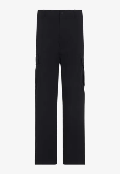 Moncler Straight Cargo Pants In Black