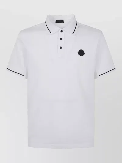 MONCLER STRAIGHT CUT POLO SHORT SLEEVES COLLAR