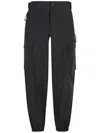 Moncler Black Trousers With Cargo Pockets In Black