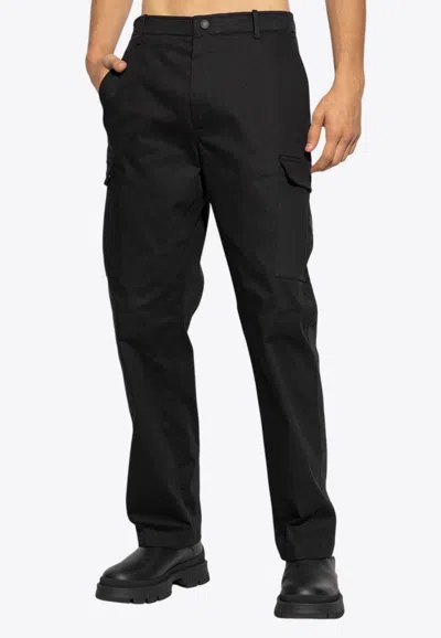 Moncler Straight-leg Chino Pants In Black